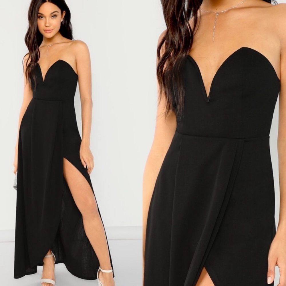 ⭐️HOST PICK⭐️Plunge Maxi Dress Slit